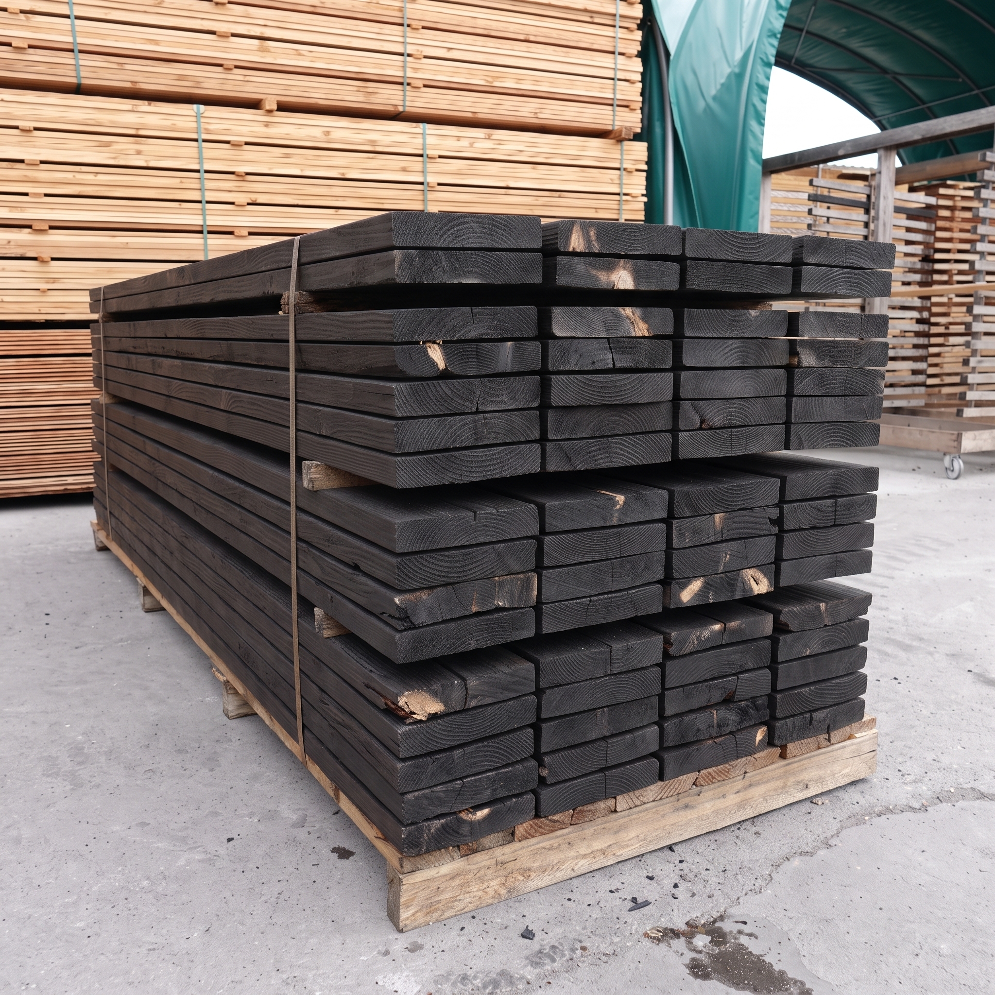Lot n°2 : Bardage Douglas Noirdelune / 22 x 145 mm / 8.70 m²